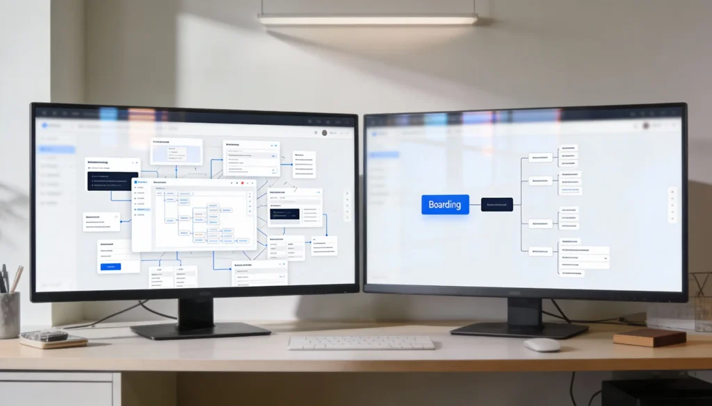 Improved SaaS onboarding flow displayed on multiple screens