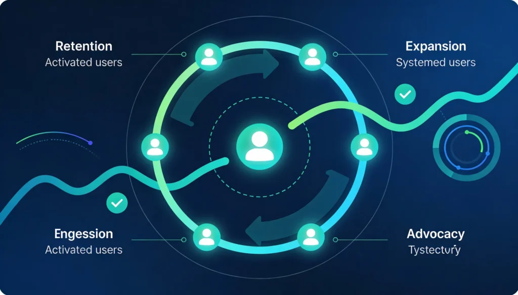 SaaS activation driving sustainable growth loop