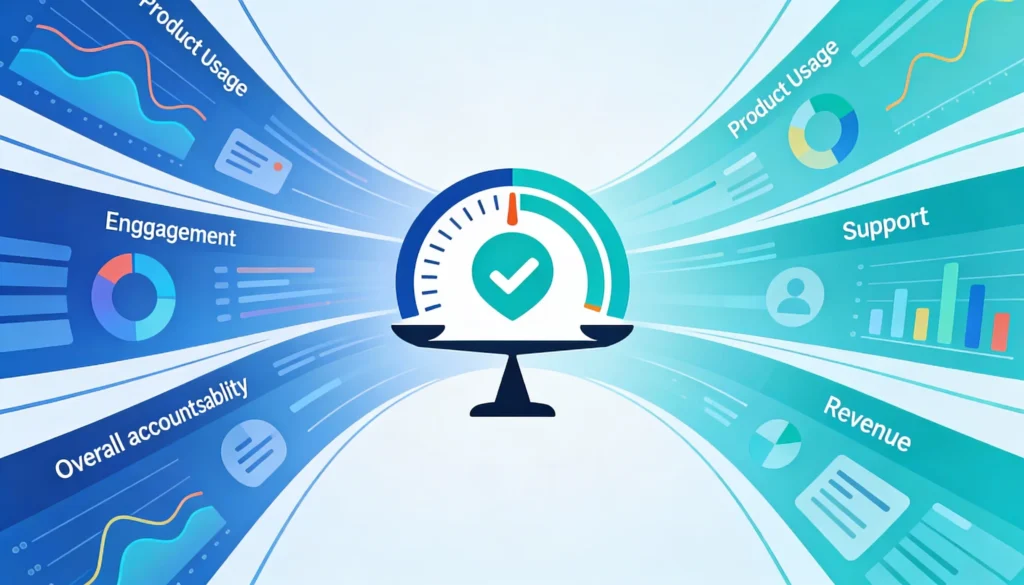 SaaS customer health score components visual