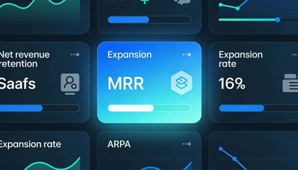 SaaS expansion metrics dashboard illustration
