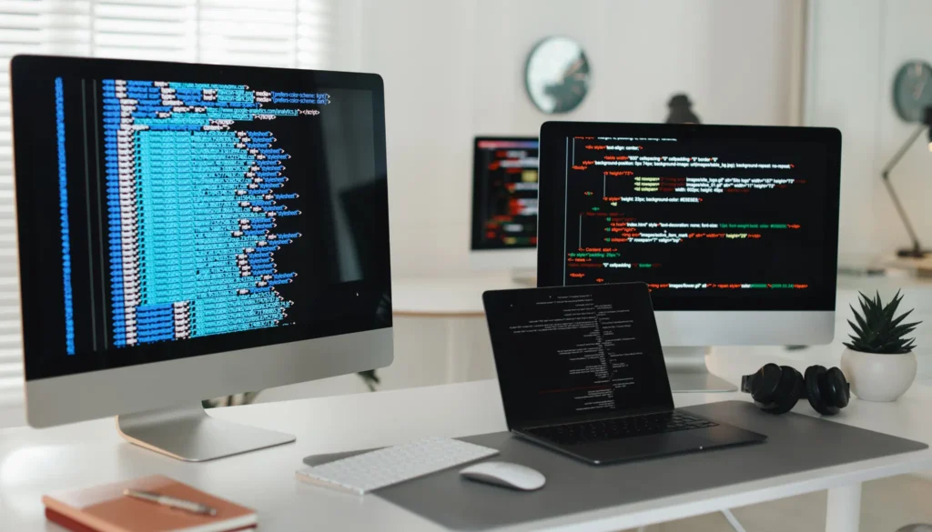 Illustration showing cloud-based SaaS software versus on-premise traditional software deployment